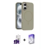 MARSİLYAN™- iPhone 16 Kılıf Yankı Form Serisi - Siyah Bilvis 5in1 3D Magic Cam Ekran Koruyucu + Bilvis Titan Kamera Lens - SH