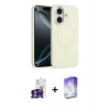 MARSİLYAN™- iPhone 16 Kılıf Yankı Form Serisi - Siyah Bilvis 5in1 3D Magic Cam Ekran Koruyucu + Bilvis Titan Kamera Lens - YL