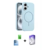 MARSİLYAN™- iPhone 16 Kılıf Yankı Form Serisi - Siyah Bilvis 5in1 3D Magic Cam Ekran Koruyucu + Raze Metal Kamera Lens - LT