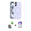 MARSİLYAN™- iPhone 16 Kılıf Yankı Form Serisi - Siyah Bilvis 5in1 3D Magic Cam Ekran Koruyucu + Raze Metal Kamera Lens - SH
