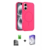 MARSİLYAN™- iPhone 16 Kılıf Yankı Form Serisi - Siyah Bilvis 5in1 3D Magic Cam Ekran Koruyucu + Raze Metal Kamera Lens - SH