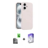 MARSİLYAN™- iPhone 16 Kılıf Yankı Form Serisi - Siyah Bilvis 5in1 3D Magic Cam Ekran Koruyucu + Raze Metal Kamera Lens - SH