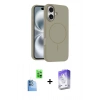 MARSİLYAN™- iPhone 16 Kılıf Yankı Form Serisi - Siyah Bilvis 5in1 3D Magic Cam Ekran Koruyucu + Raze Metal Kamera Lens - LT