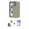 MARSİLYAN™- iPhone 16 Kılıf Yankı Form Serisi - Siyah Bilvis 5in1 3D Magic Cam Ekran Koruyucu + Raze Metal Kamera Lens - SH
