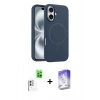 MARSİLYAN™- iPhone 16 Kılıf Yankı Form Serisi - Siyah Bilvis 5in1 3D Magic Cam Ekran Koruyucu + Raze Metal Kamera Lens - BZ