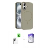 MARSİLYAN™- iPhone 16 Kılıf Yankı Form Serisi - Siyah Bilvis 5in1 3D Magic Cam Ekran Koruyucu + Raze Metal Kamera Lens - BZ