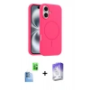 MARSİLYAN™- iPhone 16 Kılıf Yankı Form Serisi - Siyah Bilvis 5in1 3D Magic Cam Ekran Koruyucu + Raze Metal Kamera Lens - LT