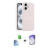 MARSİLYAN™- iPhone 16 Kılıf Yankı Form Serisi - Siyah Bilvis 5in1 3D Magic Cam Ekran Koruyucu + Raze Metal Kamera Lens - LT