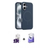 MARSİLYAN™- iPhone 16 Kılıf Yankı Form Serisi - Siyah Bilvis 5in1 5D Magic Hayalet Cam Ekran Koruyucu + Bilvis Titan Kamera Lens - YL