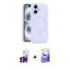 MARSİLYAN™- iPhone 16 Kılıf Yankı Form Serisi - Siyah Bilvis 5in1 5D Magic Hayalet Cam Ekran Koruyucu + Bilvis Titan Kamera Lens - PE