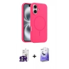 MARSİLYAN™- iPhone 16 Kılıf Yankı Form Serisi - Siyah Bilvis 5in1 5D Magic Hayalet Cam Ekran Koruyucu + Bilvis Titan Kamera Lens - YL