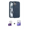 MARSİLYAN™- iPhone 16 Kılıf Yankı Form Serisi - Siyah Bilvis 5in1 5D Magic Hayalet Cam Ekran Koruyucu + Bilvis Titan Kamera Lens - GS