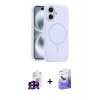 MARSİLYAN™- iPhone 16 Kılıf Yankı Form Serisi - Siyah Bilvis 5in1 5D Magic Hayalet Cam Ekran Koruyucu + Bilvis Titan Kamera Lens - SH