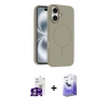 MARSİLYAN™- iPhone 16 Kılıf Yankı Form Serisi - Siyah Bilvis 5in1 5D Magic Hayalet Cam Ekran Koruyucu + Bilvis Titan Kamera Lens - GS