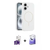 MARSİLYAN™- iPhone 16 Kılıf Yankı Form Serisi - Siyah Bilvis 5in1 5D Magic Hayalet Cam Ekran Koruyucu + Bilvis Titan Kamera Lens - GS