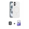 MARSİLYAN™- iPhone 16 Kılıf Yankı Form Serisi - Siyah Bilvis 5in1 5D Magic Hayalet Cam Ekran Koruyucu + PVD Metal Kamera Lens - MI