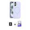 MARSİLYAN™- iPhone 16 Kılıf Yankı Form Serisi - Siyah Bilvis 5in1 5D Magic Hayalet Cam Ekran Koruyucu + PVD Metal Kamera Lens - YL