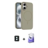 MARSİLYAN™- iPhone 16 Kılıf Yankı Form Serisi - Siyah Bilvis 5in1 5D Magic Hayalet Cam Ekran Koruyucu + PVD Metal Kamera Lens - YL