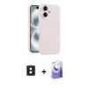 MARSİLYAN™- iPhone 16 Kılıf Yankı Form Serisi - Siyah Bilvis 5in1 5D Magic Hayalet Cam Ekran Koruyucu + PVD Metal Kamera Lens - YL