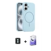 MARSİLYAN™- iPhone 16 Kılıf Yankı Form Serisi - Siyah Bilvis 5in1 5D Magic Hayalet Cam Ekran Koruyucu + PVD Metal Kamera Lens - YL