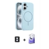 MARSİLYAN™- iPhone 16 Kılıf Yankı Form Serisi - Siyah Bilvis 5in1 5D Magic Hayalet Cam Ekran Koruyucu + PVD Metal Kamera Lens - MI