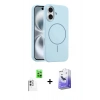 MARSİLYAN™- iPhone 16 Kılıf Yankı Form Serisi - Siyah Bilvis 5in1 5D Magic Hayalet Cam Ekran Koruyucu + Raze Metal Kamera Lens - BZ