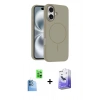 MARSİLYAN™- iPhone 16 Kılıf Yankı Form Serisi - Siyah Bilvis 5in1 5D Magic Hayalet Cam Ekran Koruyucu + Raze Metal Kamera Lens - LT