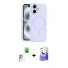 MARSİLYAN™- iPhone 16 Kılıf Yankı Form Serisi - Siyah Bilvis 5in1 5D Magic Hayalet Cam Ekran Koruyucu + Raze Metal Kamera Lens - BZ