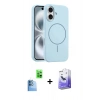MARSİLYAN™- iPhone 16 Kılıf Yankı Form Serisi - Siyah Bilvis 5in1 5D Magic Hayalet Cam Ekran Koruyucu + Raze Metal Kamera Lens - LT