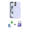 MARSİLYAN™- iPhone 16 Kılıf Yankı Form Serisi - Siyah Bilvis 5in1 5D Magic Hayalet Cam Ekran Koruyucu + Raze Metal Kamera Lens - LT