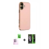 MARSİLYAN™- iPhone 16 Kılıf Yankı Serisi - Şeffaf 360 Full Body Arka Koruyucu + Raze Metal Kamera Lens - PE