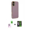 MARSİLYAN™- iPhone 16 Kılıf Yankı Serisi - Şeffaf 360 Full Body Arka Koruyucu + Raze Metal Kamera Lens - PE