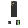 MARSİLYAN™- iPhone 16 Kılıf Yankı Serisi - Şeffaf 360 Full Body Arka Koruyucu + PVD Metal Kamera Lens - MI