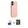 MARSİLYAN™- iPhone 16 Kılıf Yankı Serisi - Şeffaf 360 Full Body Arka Koruyucu + Bilvis Titan Kamera Lens - SH