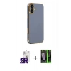 MARSİLYAN™- iPhone 16 Kılıf Yankı Serisi - Şeffaf 360 Full Body Arka Koruyucu + Bilvis Titan Kamera Lens - SH