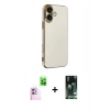 MARSİLYAN™- iPhone 16 Kılıf Yankı Serisi - Siyah 360 Mat Full Body Arka Koruyucu + Raze Metal Kamera Lens - PE