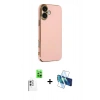 MARSİLYAN™- iPhone 16 Kılıf Yankı Serisi - Siyah 3D Antistatik Seramik Nano Ekran Koruyucu + Raze Metal Kamera Lens - BZ