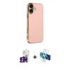 MARSİLYAN™- iPhone 16 Kılıf Yankı Serisi - Siyah 3D Antistatik Seramik Nano Ekran Koruyucu + Bilvis Titan Kamera Lens - YL