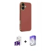 MARSİLYAN™- iPhone 16 Kılıf Yankı Serisi - Siyah Bilvis 5in1 3D Magic Cam Ekran Koruyucu + Bilvis Titan Kamera Lens - GS