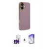 MARSİLYAN™- iPhone 16 Kılıf Yankı Serisi - Siyah Bilvis 5in1 3D Magic Cam Ekran Koruyucu + Bilvis Titan Kamera Lens - GS