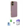 MARSİLYAN™- iPhone 16 Kılıf Yankı Serisi - Siyah Bilvis 5in1 3D Magic Cam Ekran Koruyucu + Raze Metal Kamera Lens - LT