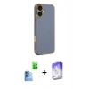 MARSİLYAN™- iPhone 16 Kılıf Yankı Serisi - Siyah Bilvis 5in1 3D Magic Cam Ekran Koruyucu + Raze Metal Kamera Lens - LT