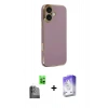 MARSİLYAN™- iPhone 16 Kılıf Yankı Serisi - Siyah Bilvis 5in1 3D Magic Cam Ekran Koruyucu + Raze Metal Kamera Lens - SH