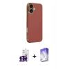MARSİLYAN™- iPhone 16 Kılıf Yankı Serisi - Siyah Bilvis 5in1 3D Magic Cam Ekran Koruyucu + Bilvis Titan Kamera Lens - YL