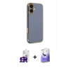 MARSİLYAN™- iPhone 16 Kılıf Yankı Serisi - Siyah Bilvis 5in1 5D Magic Hayalet Cam Ekran Koruyucu + Bilvis Titan Kamera Lens - GS