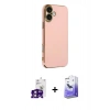 MARSİLYAN™- iPhone 16 Kılıf Yankı Serisi - Siyah Bilvis 5in1 5D Magic Hayalet Cam Ekran Koruyucu + Bilvis Titan Kamera Lens - PE