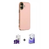 MARSİLYAN™- iPhone 16 Kılıf Yankı Serisi - Siyah Bilvis 5in1 5D Magic Hayalet Cam Ekran Koruyucu + Bilvis Titan Kamera Lens - SH