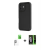 MARSİLYAN™- iPhone 16 Kılıf Yankı Yansıma Özel Seri - Şeffaf 360 Full Body Arka Koruyucu + Beyaz Raze Metal Kamera Lens
