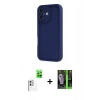 MARSİLYAN™- iPhone 16 Kılıf Yankı Yansıma Özel Seri - Şeffaf 360 Full Body Arka Koruyucu + Beyaz Raze Metal Kamera Lens