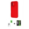 MARSİLYAN™- iPhone 16 Kılıf Yankı Yansıma Özel Seri - Şeffaf 360 Full Body Arka Koruyucu + Beyaz Raze Metal Kamera Lens